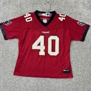 Reebok NFL Jersey Kids Small Red Tampa Bay Buccaneers Mike Alstott 40 Vintage